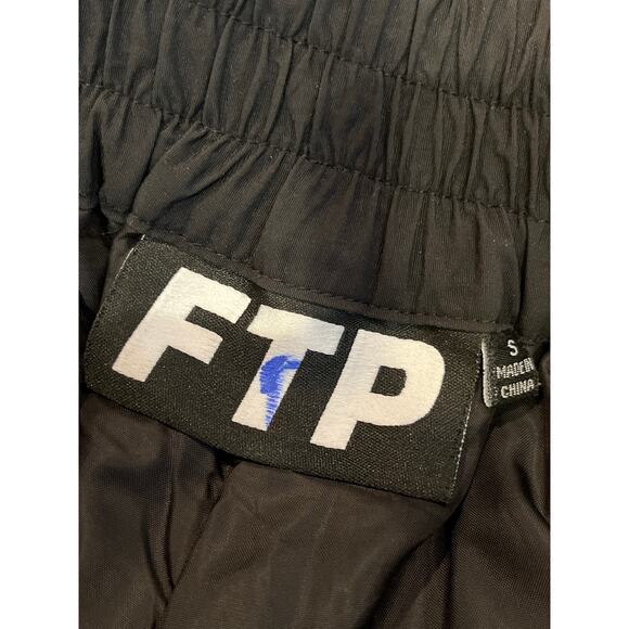 FTP Black Track Pants with Purple Logo Back Pocket Small - Picture 3 of 6